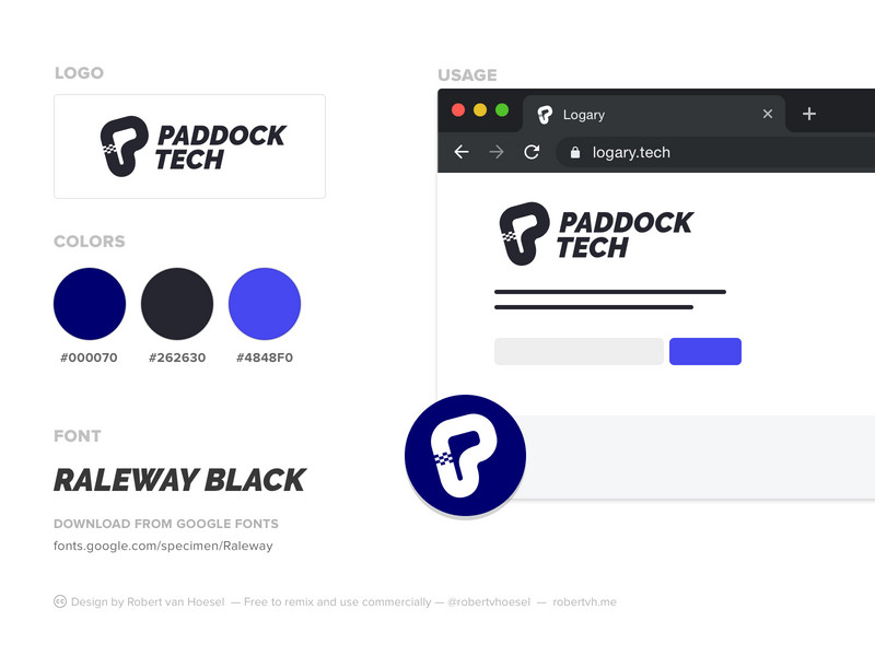 Paddock Tech Branding from IndieHackers